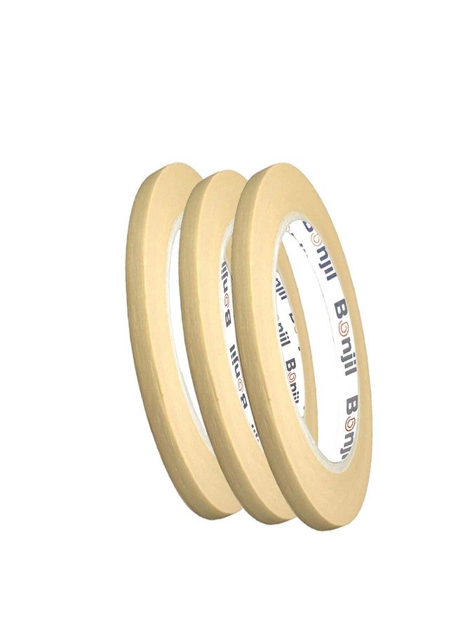 Bonjil Masking Tape for Carpenters & Painters 6mmX20mtr (3 Rolls) - Image 1